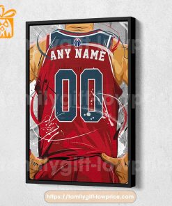 Personalize Your Washington Wizards Jersey NBA Poster with Custom Name and Number – Premium Poster for Room