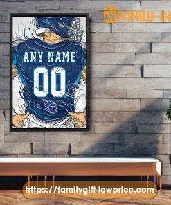 Personalize Your Tennessee Titans Jersey NBA Poster with Custom Name and Number - Premium Poster for Room