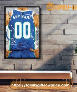 Personalize Your Dallas Mavericks Jersey NBA Poster with Custom Name and Number - Premium Poster for Room