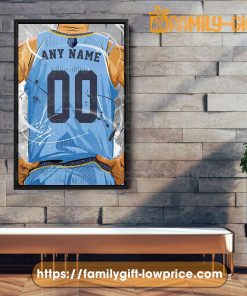 Personalize Your Memphis Grizzlies Jersey NBA Poster with Custom Name and Number - Premium Poster for Room