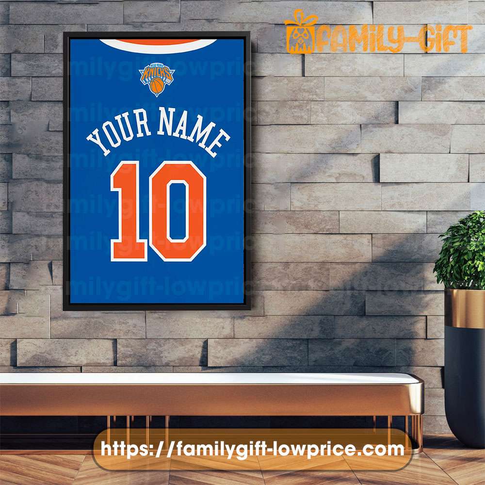 Personalize Your New York Knicks Jersey NBA Poster with Custom Name and Number - Premium Poster for Room