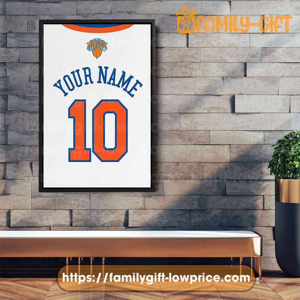 Personalize Your New York Knicks Jersey NBA Poster with Custom Name and Number - Premium Poster for Room
