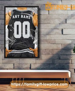 Personalize Your San Antonio Spurs Jersey NBA Poster with Custom Name and Number - Premium Poster for Room