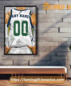 Personalize Your Utah Jazz Jersey NBA Poster with Custom Name and Number - Premium Poster for Room