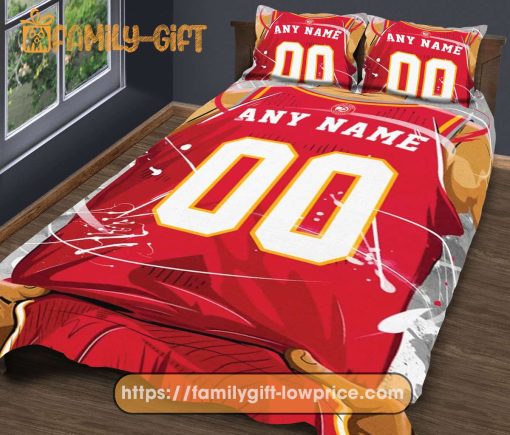 Custom Basketball Bedding NBA Atlanta Hawks Jersey With Custom Name and Number – Premium Bedding