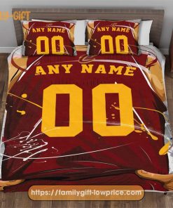 Custom Basketball Bedding NBA Cleveland Cavaliers Jersey With Custom Name and Number - Premium Bedding