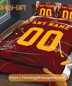 Custom Basketball Bedding NBA Cleveland Cavaliers Jersey With Custom Name and Number – Premium Bedding