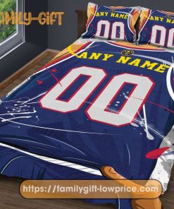 Custom Basketball Bedding NBA Denver Nuggets Jersey With Custom Name and Number - Premium Bedding