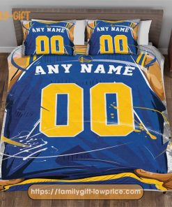 Custom Basketball Bedding NBA Golden State Warriors Jersey With Custom Name and Number - Premium Bedding