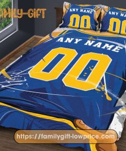 Custom Basketball Bedding NBA Golden State Warriors Jersey With Custom Name and Number – Premium Bedding