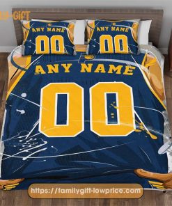 Custom Basketball Bedding Indiana Pacers NBA Jersey With Custom Name and Number - Premium Bedding