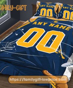 Custom Basketball Bedding Indiana Pacers NBA Jersey With Custom Name and Number - Premium Bedding