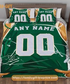 Custom Basketball Bedding Milwaukee Bucks Jersey NBA With Custom Name and Number Premium Bedding 1