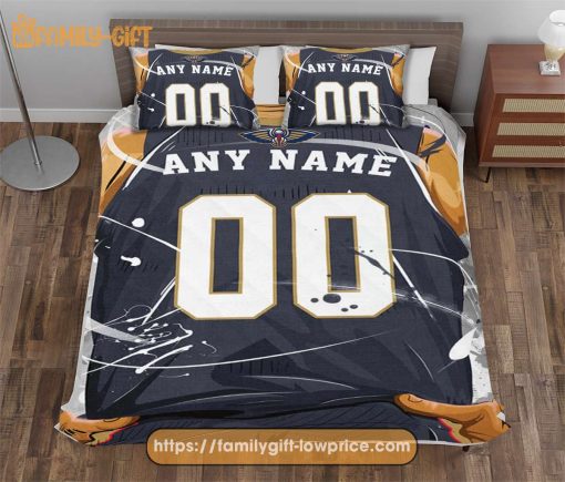 Custom Basketball Bedding NBA New Orleans Pelicans Jersey With Custom Name and Number – Premium Bedding