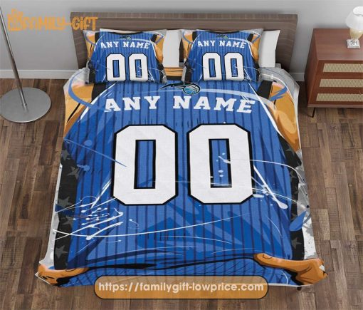 Custom Basketball Bedding NBA Orlando Magic Jersey With Custom Name and Number – Premium Bedding