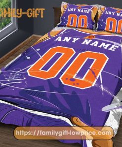 Custom Basketball Bedding NBA Phoenix Suns Jersey With Custom Name and Number – Premium Bedding