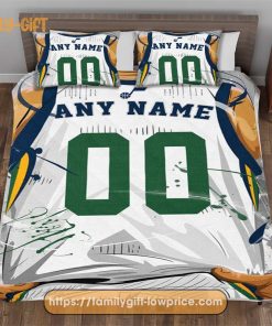 Custom Basketball Bedding Utah Jazz Jersey NBA With Custom Name and Number Premium Bedding 1