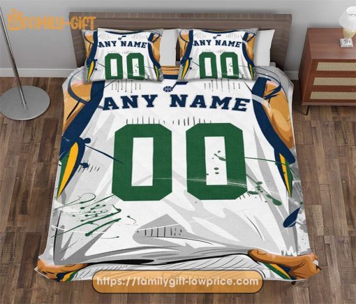Custom Basketball Bedding NBA Utah Jazz Jersey With Custom Name and Number – Premium Bedding