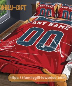 Custom Basketball Bedding NBA Washington Wizards Jersey With Custom Name and Number – Premium Bed Set