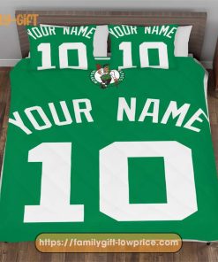 Personalize Your NBA Boston Celtics Basketball Bedding with Your Name & Number – Premium Custom Bedding