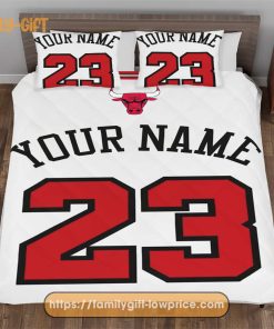 Personalize Your NBA Chicago Bulls Basketball Bedding with Your Name & Number – Premium Custom Bedding