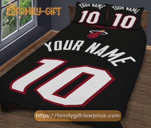 Personalize Your NBA Miami Heat Basketball Bedding with Your Name & Number – Premium Custom Bedding