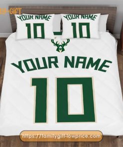 Personalize Your NBA Milwaukee Bucks Basketball Bedding with Your Name & Number – Premium Custom Bedding