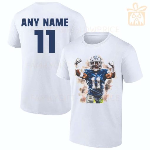 Personalized T Shirts Micah Parsons Cowboys Best White NFL Shirt Custom Name and Number