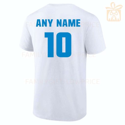 Personalized T Shirts Justin Herbert Chargers #10 Best White NFL Shirt Custom Name and Number