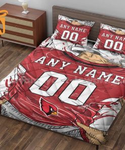 Arizona Cardinals Jersey Quilt Bedding Sets, Arizona Cardinals Gifts, Personalized NFL Jerseys with Your Name & Number 2