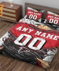Atlanta Falcons Jerseys Quilt Bedding Sets, Atlanta Falcons Gifts, Personalized NFL Jerseys with Your Name & Number 2