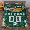 Personalized Green Bay Packers Jersey Quilt Bedding Set – Custom NFL Gift with Your Name & Number