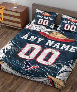 Houston Texans Jerseys Quilt Bedding Sets, Houston Texans Gifts, Personalized NFL Jerseys with Your Name & Number 2
