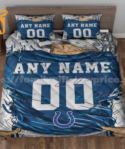 Indianapolis Colts Jersey Quilt Bedding Sets, Indianapolis Colts Gifts, Personalized NFL Jerseys with Your Name & Number