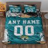 Jacksonville Jaguars Jerseys Quilt Bedding Sets, Jacksonville Jaguars Gifts, Personalized NFL Jerseys with Your Name & Number