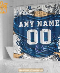 Indianapolis Colts Personalized Jersey Shower Curtains – Custom Gifts with Any Name and Number