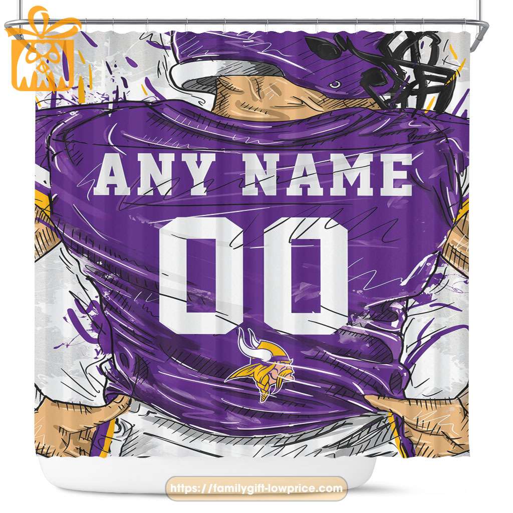 Purple Minnesota Vikings Shower Curtain