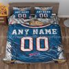 Personalized Buffalo Bills Jersey Quilt Bedding Set – Custom NFL Gift with Your Name & Number