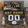 Pittsburgh Steelers Jerseys Quilt Bedding Sets, Pttsburgh Steelers Gifts, Personalized NFL Jerseys with Your Name & Number