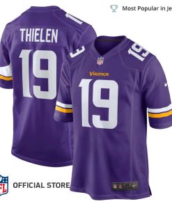 NFL Jersey Men’s Minnesota Vikings Adam Thielen Jersey Purple Game Jersey