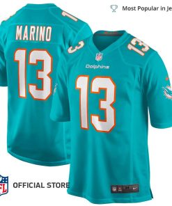 NFL Jersey Men’s Miami Dolphins Dan Marino Jersey Aqua Game Retired Player Jersey