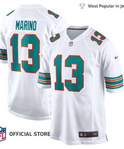 NFL Jersey Men’s Miami Dolphins Dan Marino Jersey White Retired Player Jersey