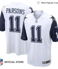 NFL Jersey Men’s Dallas Cowboys Parsons Jersey White Alternate Game Jersey