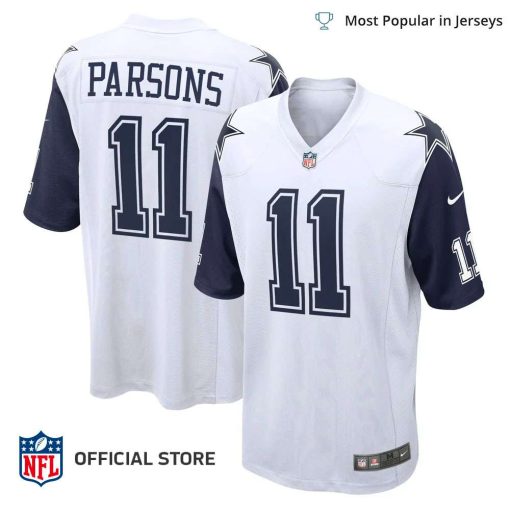 NFL Jersey Men’s Dallas Cowboys Parsons Jersey White Alternate Game Jersey