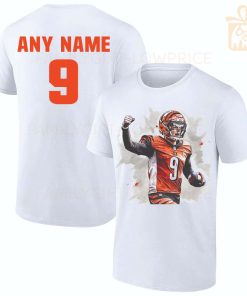 Personalized T Shirts Cincinnati Bengals Joe Burrow Best White NFL Shirt Custom Name and Number