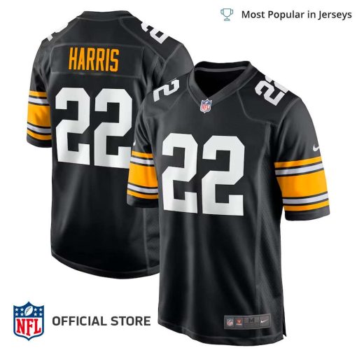 NFL Jersey Men’s Pittsburgh Steelers Najee Harris Jersey Black Home Player Game Jersey