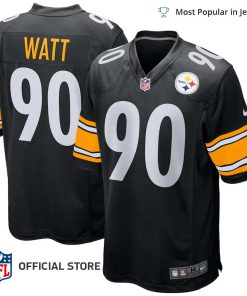 NFL Jersey Men’s Pittsburgh Steelers TJ Watt Jersey Black Game Player Jersey
