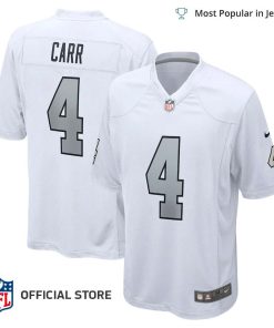 NFL Jersey Men’s Las Vegas Raiders Derek Carr Jersey White Alternate Game Jersey