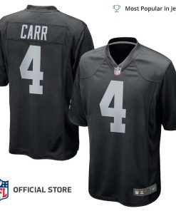 NFL Jersey Men’s Las Vegas Raiders Derek Carr Jersey Black Game Player Jersey