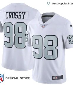 NFL Jersey Men’s Las Vegas Raiders Maxx Crosby Jersey White Alternate Vapor Limited Jersey
